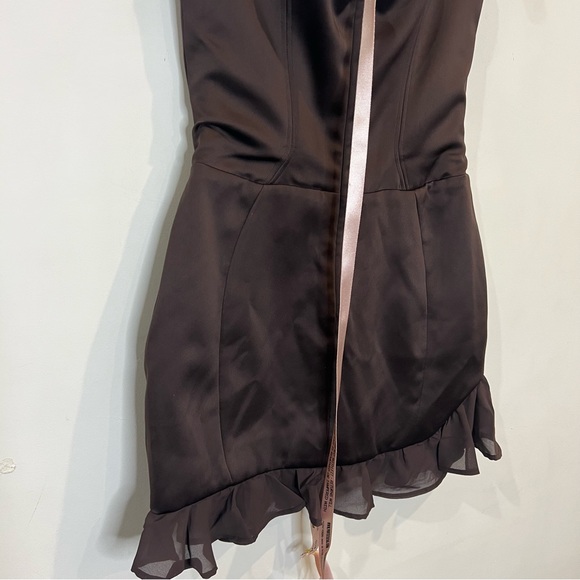 House of CB Dresses House Of Cb Dionne Espresso Ruffle Corset Mini